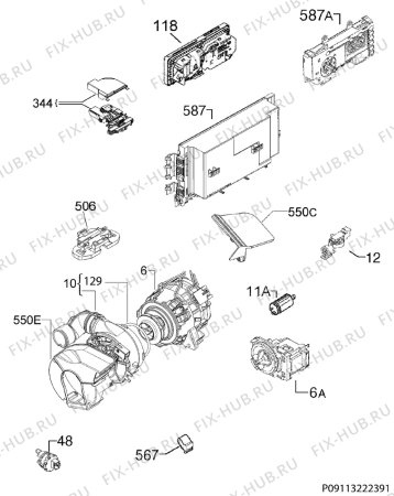 Взрыв-схема посудомоечной машины Zanussi ZDI22003XA - Схема узла Electrical equipment 268